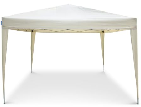 Goodyear - Carpa Plegable 3x3 m Beige, Gazebo con Bolsa de Transporte y 4 Cuerdas de fijación, Tela Repelente al Agua, Estructura Metálica para Jardín, Terraza, Playa o Camping