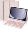 IVEOPPE Keyboard Case for Samsung Tab A9+, UK Layout Keyboard for Galaxy Tab A9 Plus- Detachment Keypad Protective Case with Backlit for Galaxy Tablet A9 Plus- Pink