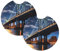 Whjwxc Lot de 2 sous-verres de voiture New York Manhattan Bridge Night – Porte-gobelets pour homme et femme – Accessoires de voiture – Convient à tous les porte-gobelets standard