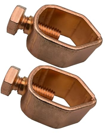 Ground Rod Clamp, Great for 1/2”- 5/8’’ Grounding Rods, Rebar, or Pipe (ground clamp 2pcs pack)