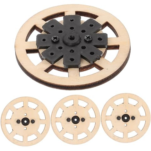 Housoutil 4stücke Holzräder Für Spielzeugautos Diy Stabile Langlebige Rc Ersatzräder Holzgummi Reifen Leicht Montierbare Autoreifen Für Bastelprojekte Und Rc Modellwagen