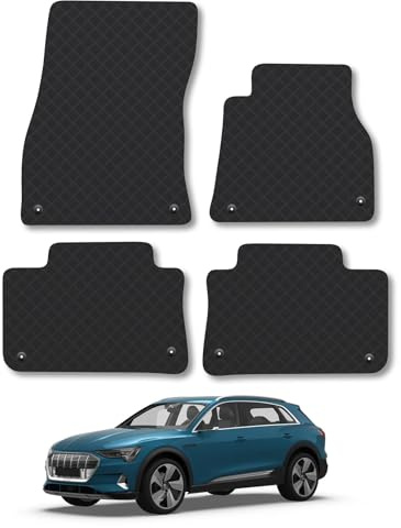 Audi e-tron (2019-2023) [SUV] 5mm Rubber Car Mats | Heavy Duty Rubber Tailored Fit Floor Mats Full Coverage Durable Waterproof Accessories Easy Clean Anti Slip Made in the UK