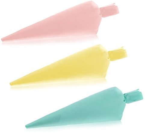 YQQYG 3 PCS Piping Bags Reusable, Silicone 16 Inch Manga Pastelera Small Piping Bags Reusable for Baking Cookie Cake Decorating Pastry