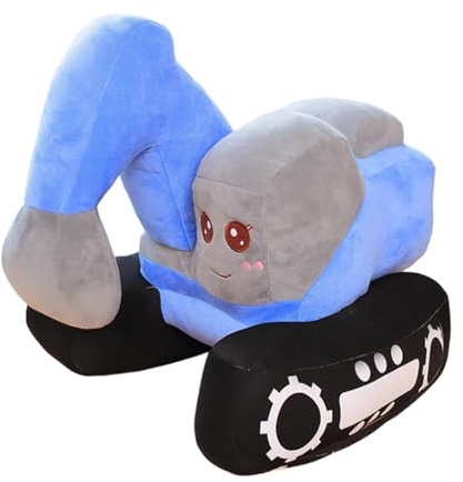 Bagger aus Plüsch, Plüschkissen – 25,4 cm (10 Zoll) Cartoon-Spielzeug Plüschtier, Back-Kissen für Erwachsene Geburtstag, Tag für