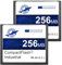 Dogfish 2 Pack 256Mo Compact Flash Card Carte Mémoire CF Type I Haute Performance FAT16 pour Équipements Industriels et Appareils Photo Numériques Anciens