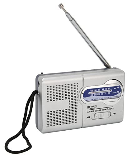 Radio portátil multifunción con Altavoz Integrado, Am FM con transistores, con Conector para Auriculares, Ideal para Viajes al Aire Libre.