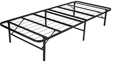 i-flair Klappbett Metall 80x200 cm Letto in Schwarz – Faltbares Gästebett mit stabilem Rahmen & Stauraum – platzsparendes Metallbett für Gäste, langlebiges Faltbett, klappbar & leicht zu verstauen