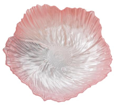 TAIZhiChen Assiette en Verre à Motif Floral, Porte-bagues, Assiette pour Desserts et Collations, Vaisselle pour Cuisine et Salle à Manger, L