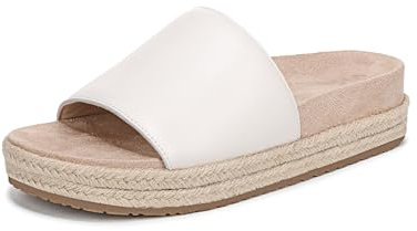 Vionic Women's Yasmina Espadrille Wedge Sandal Sea Salt Suede/Leather 11 M