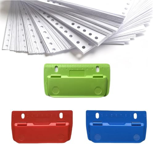 Taschenlocher 3 Stück locher für ordner mini locher klein Taschenlocher Mini-Taschenlocher für Etikettenbindung, Aktenlocher, Dokumentenlocher Locher für Schule, Büro und Zuhause