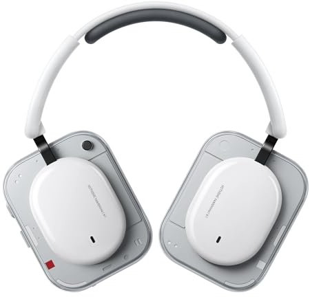 Nothing Headphone (a) Kabellose Over-Ear Kopfhörer mit ANC, bis zu 135h Akkulaufzeit, Hi-Res, LDAC, Anpassbare taktile Steuerung – Weiß