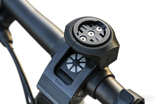 Macamolly Bicycle Computer Mount - Centred Out Front Handlebar Mount for Garmin, Wahoo, Magene, iGPS & More, Black