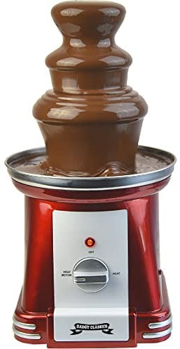 Gadgy ® 3-Stage Chocolate Fountain 90 Watt | 31.5 cm high with Stainless Steel Tower | 750 Gram Capacity | Retro Look | Great for Children's Birthdays and Weddings