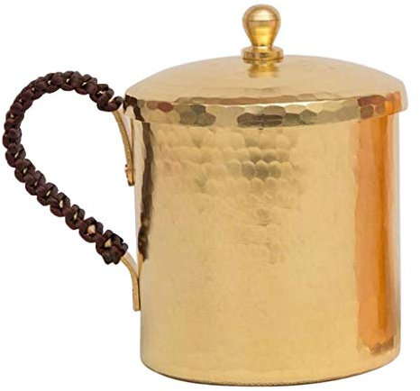 Tubayia Chope à bière en cuivre avec couvercle pour café/maison/bar