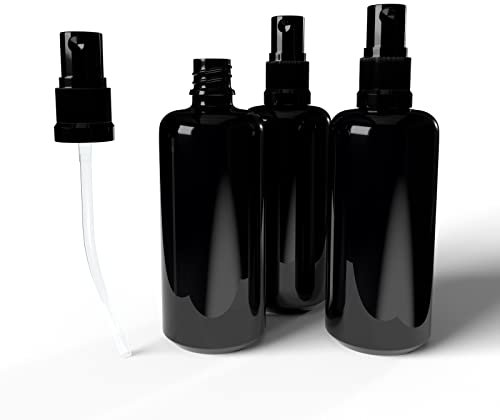 Naturellia 3 x Botella de Cristal Miron á 100ml UV Ultra Violet Glass - Para el Almacenamiento de sus Productos Sofisticados Botella de Spray