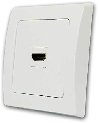 world-trading-net - HDMI™-Dose, 2X HDMI™-Buchse, weiß, unterputz, passend zu Delphi Schaltern und Steckdosen-Programm