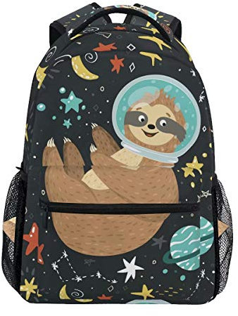 Sloth Backpack Kids School Bag Backpack Cute Animal Bookbags Canvas Rucksack Laptop Book Bag Anti Theft Casual for Girls Boys Teenagers