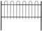 vidaXL Gartenzaun mit Bügel-Design Pfosten Metallzaun Schmuckzaun Deko Zaun Zaunelemente Gitterzaun Stahlzaun Zäune Zaunfeld Tor Stahl 1,7m Schwarz