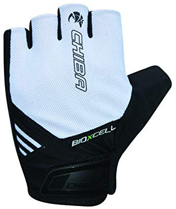 Chiba BioXCell Air Fahrrad Handschuhe kurz weiß/schwarz 2025: Größe: L (9)