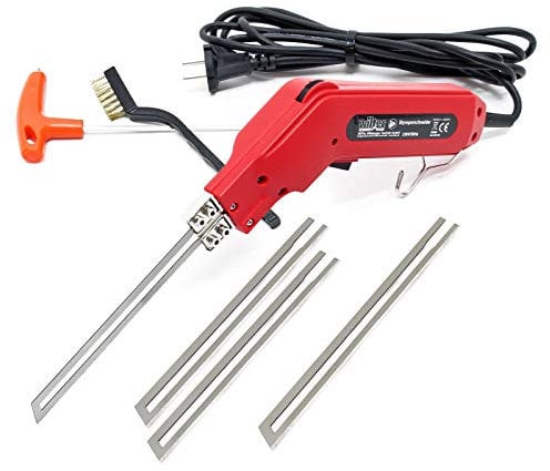 Wiltec Coupe-polystyrène 200 W - température max. 600 °C - Coupeur styromousse 200 mm max. - avec Lamess150 mm/200 mm - Couteau fil chaud Scie découpeuse pour Mousse Styrodur