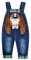 KIDSCOOL SPACE Salopette di Jeans Lavorata a Maglia Morbida in Cotone 3D per Bambini,Blu,6-12 Mesi