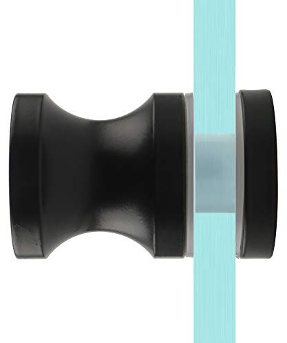 Alise Dusch-Glastürgriff, Schiebetürknauf, einseitiger Zugbeschläge, Ersatzteile für Badezimmer-Glastüren, massiver SUS304-Edelstahl, schwarzes Finish, L9000-B