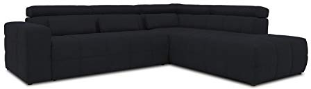 DOMO. collection Ecksofa Brandon, Sofa mit Rückenfunktion in L-Form, Polsterecke, Eckgarnitur 275 x 228 x 98 cm (BxTxH), schwarz