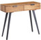 Wohnling Konsolentisch 90 x 78 x 36 cm Akazie Massivholz/Metall Konsole mit Schubladen, Kleiner Schreibtisch mit Metallbeinen, Schminktisch Anrichte Modern, Flurtisch Massiv