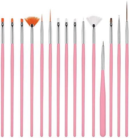 15PCS Set di pennelli per torta fondente, pennello per pittura decorazione torta fondente, pennello per decorazione torta per decorazioni fai da te, torte, biscotti e dessert