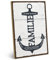 ARTFAVES® Wandbild Holzschild mit Spruch - Anker Familie - Türschild Retro Vintage Deko Bild Geschenk - Familie, Zuhause