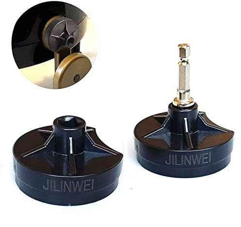 JILINWEI ADDH-2 Adapter für Addi-Strickmaschinen-Bohrmaschine, Schnellstrick-Netzadapter, Kurbelgriff-Adapter, Power-Schraubendreheraufsatz Express (22 Nadeln)/King Size (46 Nadeln), schwarz, 2 Stück