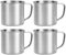 Zliger 4 pezzi Tazza da Caffè Acciaio Inossidabile Tazza da campeggio con manico tazza colazione Tazza da Viaggio per attività all'aperto