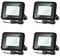 Lospitch 4er 10W LED Strahler Außen Scheinwerfer, Flutlichtstrahler Superhell LED Fluter 900LM, Außenstrahler IP66 Wasserdicht, Flutlicht 3000K Warmweiß, für Garten, Garage, Sportplatz(Ohne Stecker)