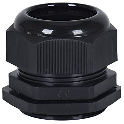 25Pcs Plastic M40 Cable Gland for Connection 22mm-32mm Wire - Waterproof IP68 Electrical Conduit Compression Connector with Locknut Stuffing/Washer (Black)
