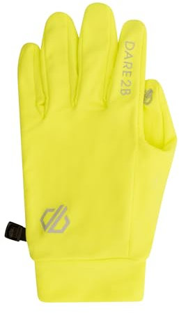 Dare 2b Herren Mens Backed Reflective Gloves Cogent II reflektierende Handschuhe mit Warmer Rückseite, Gelb-Fluro Yellow, L