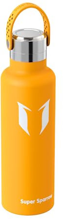 Super Sparrow Borraccia Termica, Ultraleggero Acciaio Inox 18/10 Bottiglia Termica - 750ml - Senza BPA Borracce, Thermos per Bambini, Scuola, Sport, Campeggio, Yoga, Palestra, Ciclismo