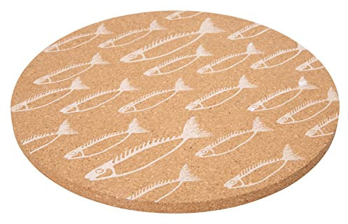Dexam Cork Placemats, Set of 4, Fish Print