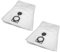 vhbw 10x sacchetto compatibile con Bosch GAS 20 L SFC, GAS 15 HP, GAS 15 PS aspirapolvere - microfibra, 43cm x 33cm Bianco