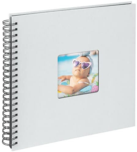 walther design Fotoalbum hellblau 30 x 30 cm Spiralalbum mit Cover-Ausstanzung, Fun SA-110-BL