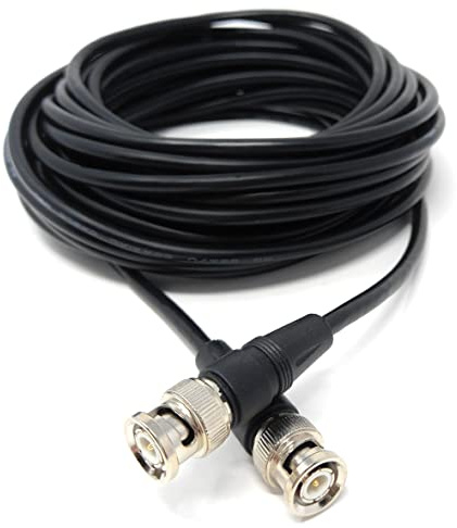 DRUT 10m BNC Male to BNC Male Coax Lead 50 Ohm RG58/58U Coaxial Cable for | Analogue and Serial Digital Interface Video Signals and CCTV Camera Equipment 33ft