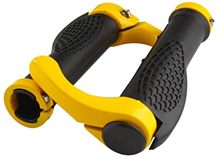 Larcele Fahrrad Lenkergriffe für MTB Flooding Bike Horn Typ ZXC-CB02 (Gelb)