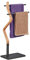 Relaxdays Piantana Portasciugamani, da Terra, 2 Bracci, Acciaio MDF, Appendi Asciugamani, 85x43,5x20 cm, Marrone Grigio