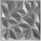 Paneles 3D de plástico PVC paneles de pared paneles de pared para sala de juegos, techo 3D óptica 3D Circón gris PVC placas 3D