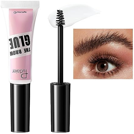 Eyebrow Gel Clear, Styling Eyebrow Glue Transparent Brow Gel, Long Lasting Clear Eyebrow Gel with Brush, Non-Sticky Waterproof Smudge Proof Brow Glue For Natural Eyebrow Repair