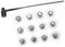 Sieben Sterne Nadel Set, Sieben Sterne Dermal Nadelhammer Set, Seven Star Nadelhammer Pflaumenblüten Hauthammer aus Edelstahl mit 12 Ersatzköpfen für Haarausfall, Medizinische Physiotherapie