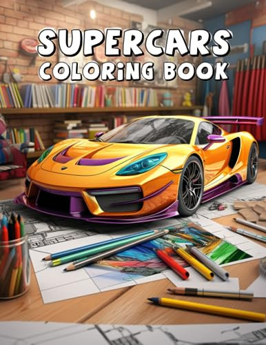 Supercars Coloring Book: One Car per Page for Car Lovers: Supercars in Focus: Get Inspired by Supercars with One Car per Page Coloring Delight