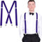 SATINIOR Hosenträger X Form fur Herren mit Clip Verstellbare (Lila)