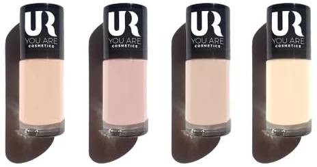 UR You Are Cosmetics - Vernis à Ongles - COLLECTION - Brillance et Longue Tenue - Facile à appliquer - lot de 4x 8ml (NUDE)