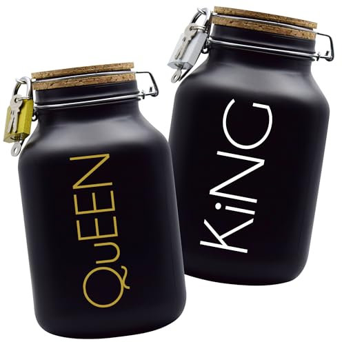 Spardosen Set King/Queen Design1 Geld Geschenk Idee Schwarz XXL
