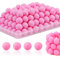 JMBOXBTQ Lot de 100 perles en silicone de 15 mm pour la fabrication de porte-clés, stylos, bracelets (quartz rose)